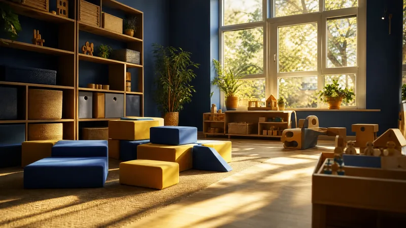 Sunlit playroom with soft blocks, How to Start a Child Care Business in Kentucky