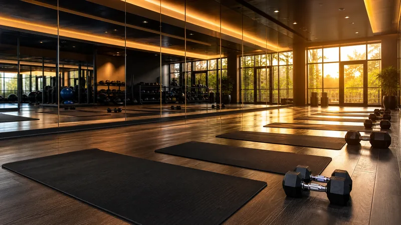 Bright fitness studio with mats, dumbbells and mirrors, How to Open a Gym or Fitness Studio in Kentucky